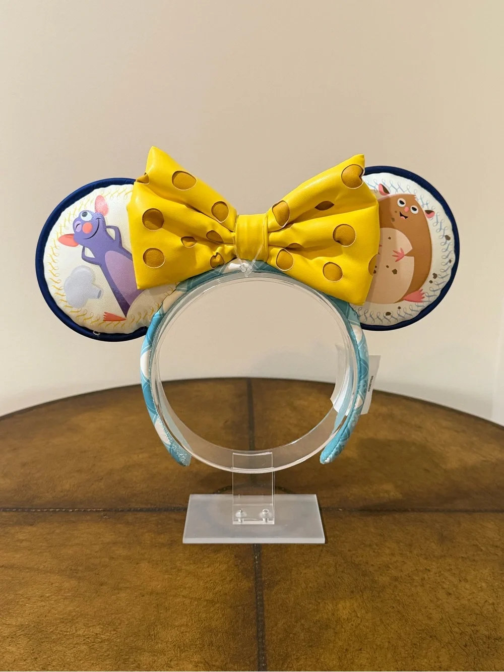 NEW DISNEY EPCOT FRANCE REMY & EMILE RATATOUILE EARS HEADBAND BIG CHEESE BOW